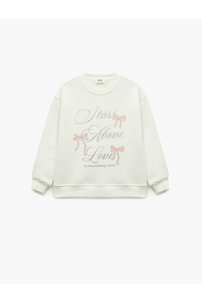 Koton Raised Long Sleeve Crew Neck Sweatshirt