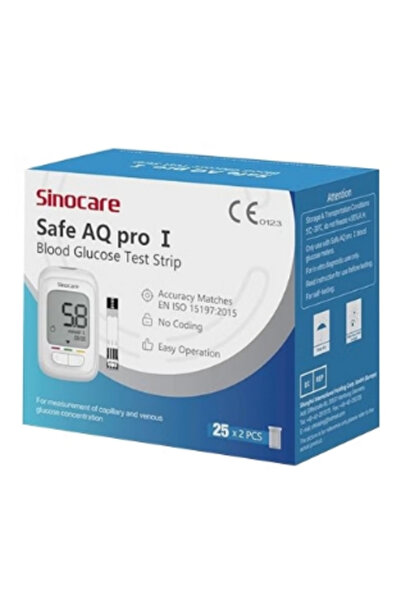 sinocare شرائط اختبار Safe AQ pro I (50 شريطًا و50 مشرطًا)