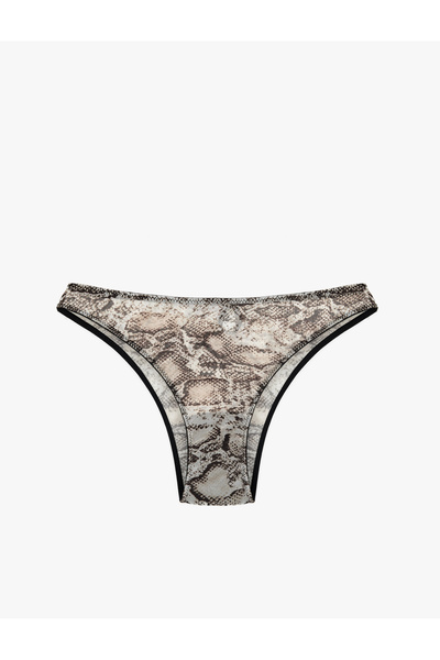 Koton Snakeskin Patterned Tulle Detailed Panties