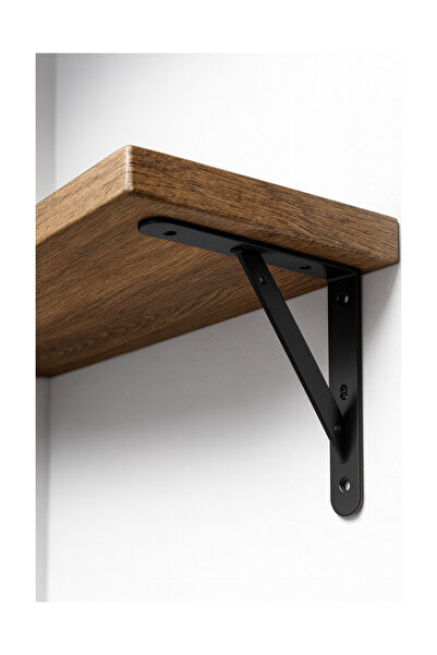 HOBİDABİ Raf Altı Dekoratif Raf Tutucu Ayak Ferforje Siyah 13X19 cm 2 Adet