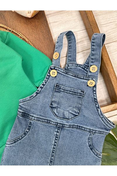 Baby Waka Lycra Jeans Unisex Salopet Baby Set