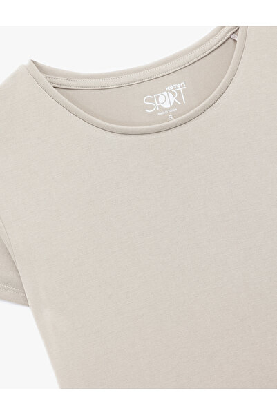 Koton Crew Neck Short Sleeve Modal Fabric Basic Sports T-Shirt