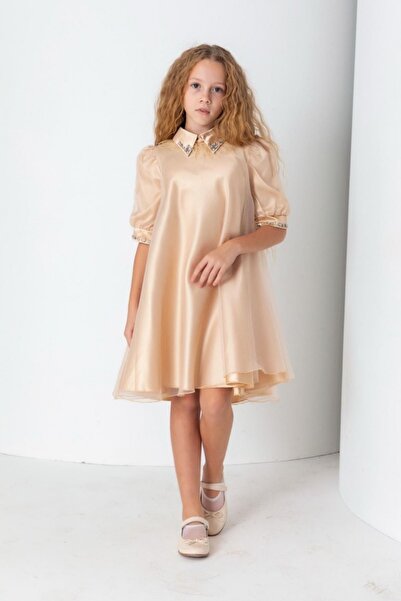 HAUSEkids 8-15 Yaş Rosarıo Kız Çocuk Elbise-Karamel