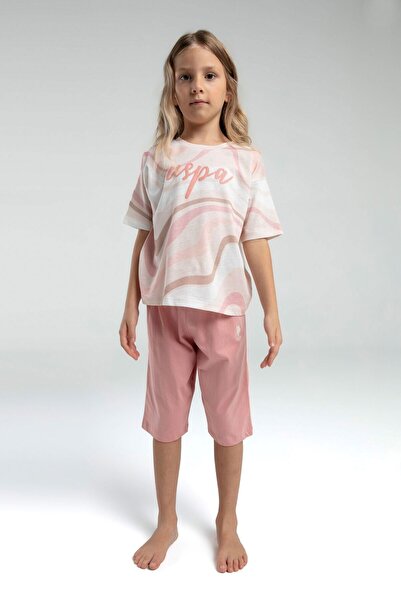 U.S. Polo Assn. Set pentru fete cu licență US Polo Assn pentru 4-15 ani-Somon