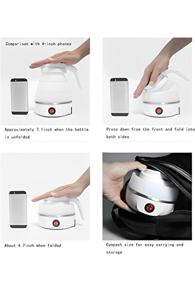 Primo Plus 500w Portable Travel Smart Foldable Electric Kettle For Travel Dx1768