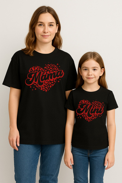 SVART WEAR MAMA MINI Set de tricouri combinat pentru mamă și fiică tricou Twi...