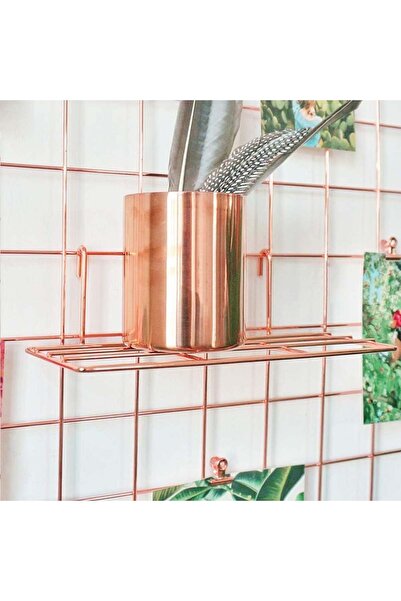 Infinite Node wall shelf, metal, rose, 25 x 10 x 8 cm