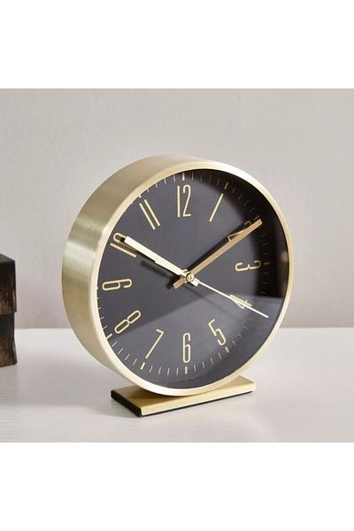 Home Box Espiri Aluminium Table Clock - 15x4.3x15.6 cm