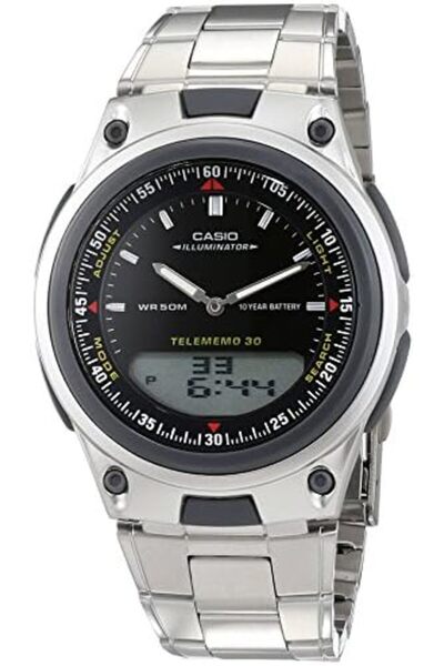 Casio Men's Watch - AW-80D-1AVDF Black Dial, Silver Band