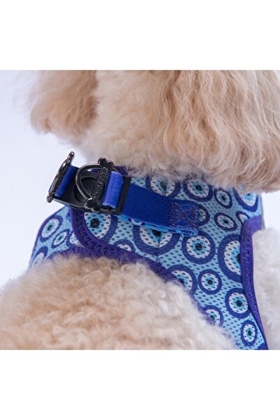 Pawstar Charm Air-mesh Göğüs Tasması Kedi Köpek Göğüs Tasması Nazar Boncuğu Desenli Köpek Tasması
