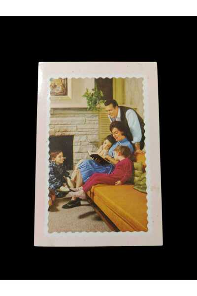Hureggo Woman Reading a Book and Her Family & Nostalgic Postcard