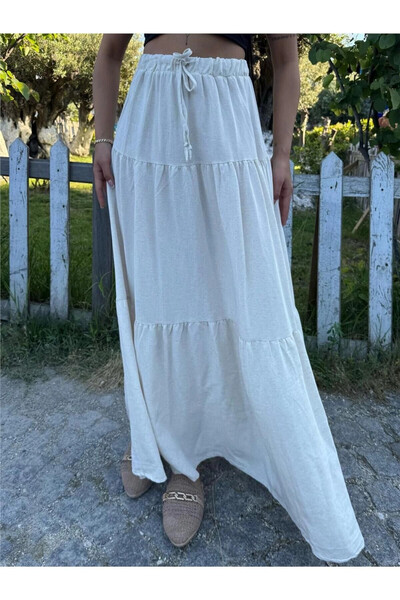 STİLVİA Stone Elastic Waist Skirt