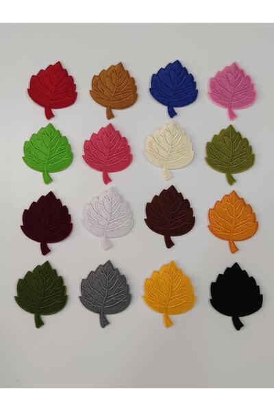 balım hobi evi مجموعة زخارف منقوشة بأوراق الشجر في 16 لونًا مختلفًا