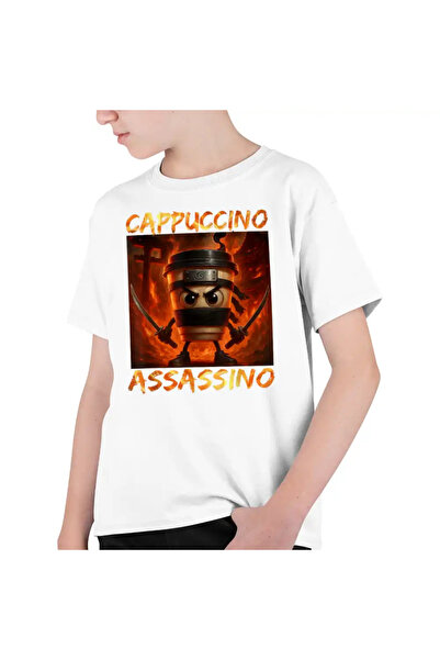 OEM Tricou Copii Baieti Brainrot Italia Cappuccino Assassino