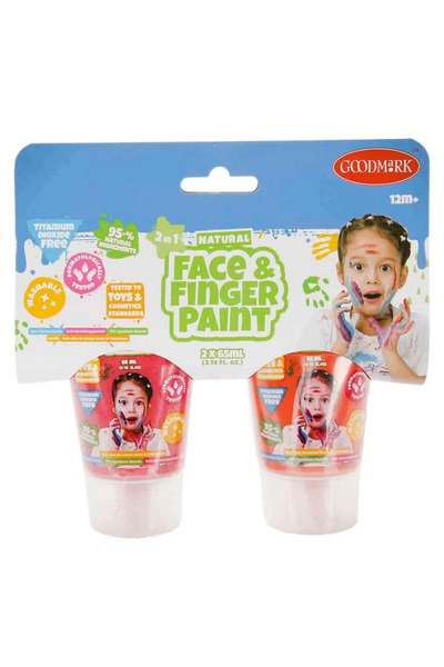 TOYFEST 2in1 Natural Face and Finger Paint Set of 2