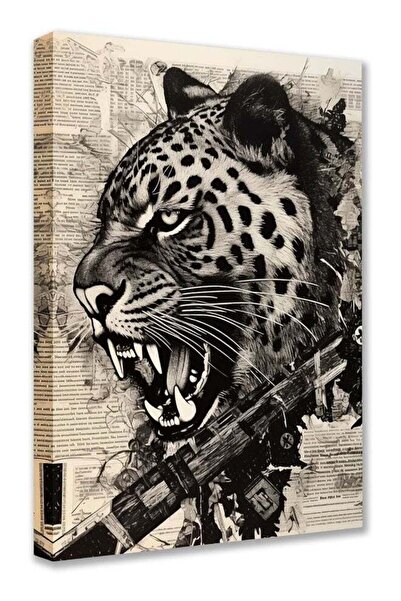 Emoda home Trove لوحة جدارية من قماش الفهد لديكور غرفة المعيشة