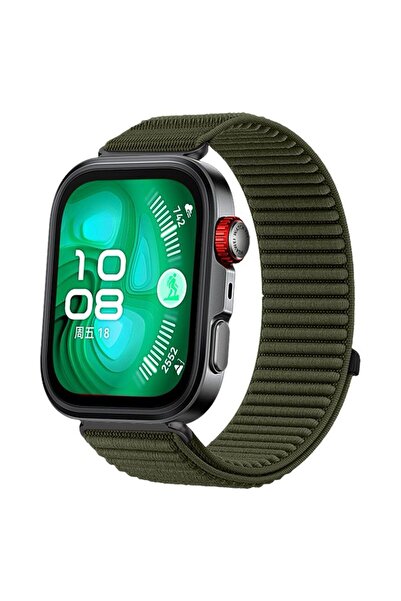 UnDePlus Huawei Watch Fit 4/Fit 4 Pro/Fit 3 Kordon Dalgalı Cırt Cırt Hasır Kordon