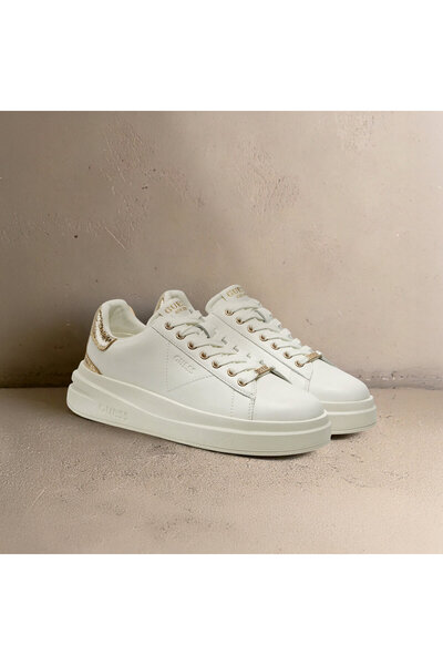 Guess Teniși de damă albi FLTELBLEM12