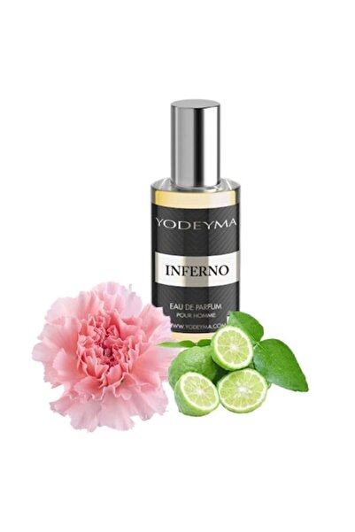 Yodeyma Inferno Eau de Parfum for Men, Bergamot and Leather, 15ml