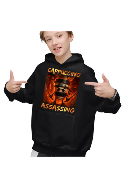 OEM Hanorac Copii Baieti Brainrot Italia Cappuccino Assassino