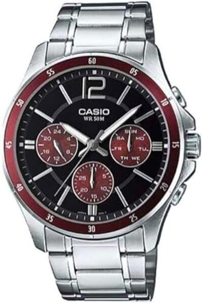 Casio Mens Analogue Quartz Watch With Stainless Steel Strap MTP-1374D-2A