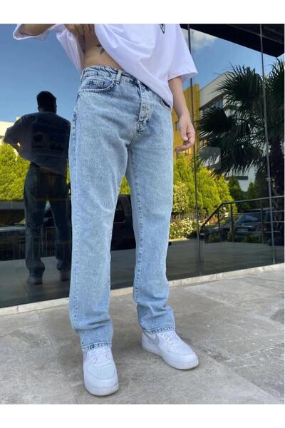 Z1MAN Men's Ice Blue Baggy Pants