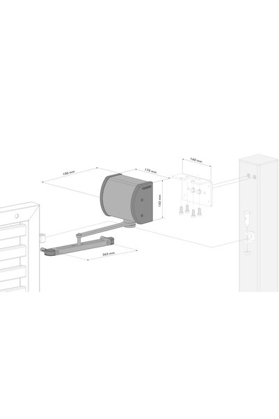 Locinox Door Closer for Wall and Pole Mounting Panther-9005