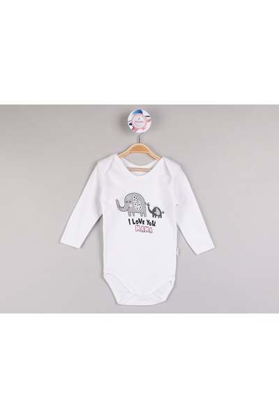edoy Cute and Comfortable Baby Long Sleeve Bodysuit 100% Cotton