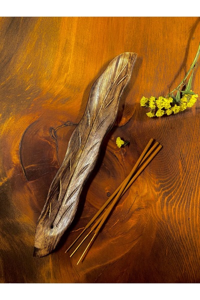 LEKUREN Yaprak Kayık Tütsülük Uzun Tütsülük (Tütsü Hediyeli)