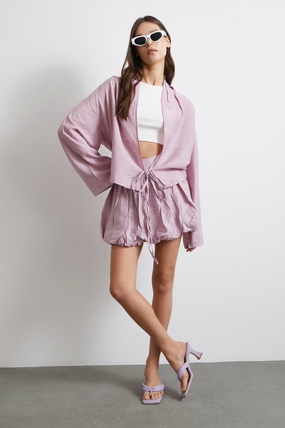 TRENDQUEL Fusta cu balon cu căptușeală Liliac