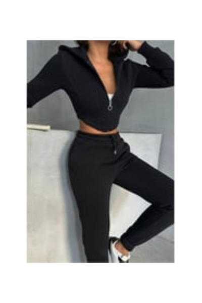 aynewmoda Men's Set, Zip-Up Sweatshirt and Drawstring Joggers, Plus Size, Suitable for Spring and Autumn