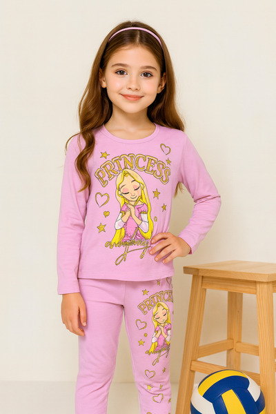 KAMİKAM Гарний комплект з трикотажу для дівчаток