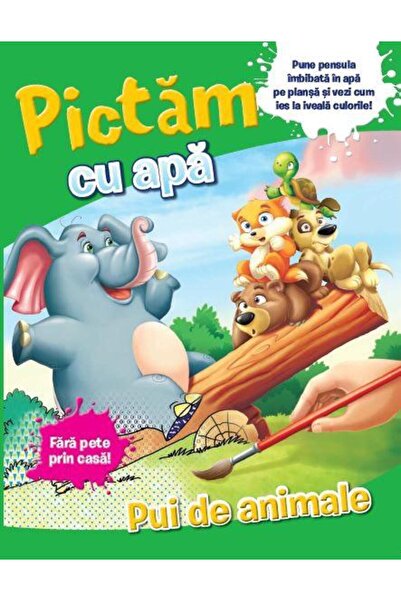 Editura Litera Pictam cu apa. Pui de animale