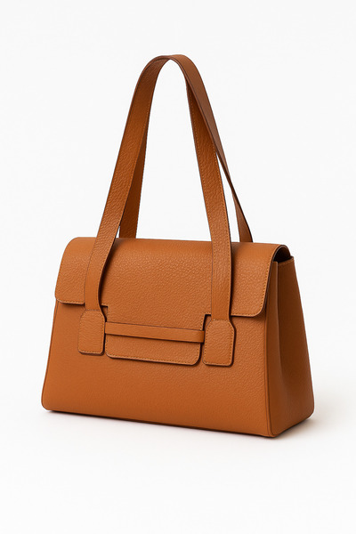 Deriderim Genuine Leather Tan Color Shoulder Bag
