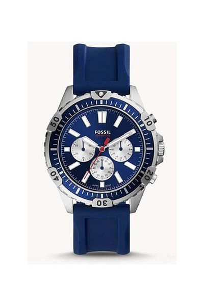 Fossil Men's Wrist Watch Water Resistant Round Silicone Analog Fs5709
