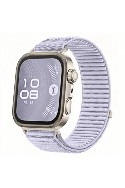 UnDePlus Huawei Watch Fit 4/Fit 4 Pro/Fit 3 Kordon Dalgalı Cırt Cırt Hasır Kordon