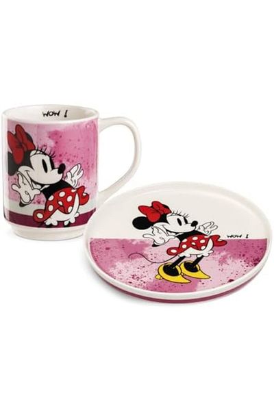 EGAN Side Plate + Stackable Mug Set – Mickey & Minnie Mouse I AM Collection
