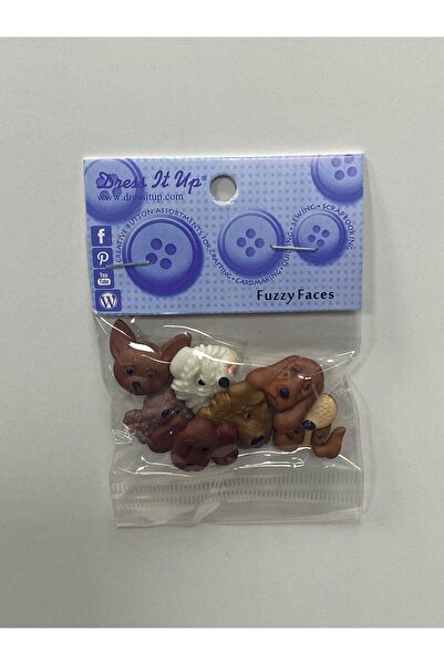 balım hobi evi Pachet de 7 bucăți de butoane pentru accesorii cu figuri de fețe de câine drăguț