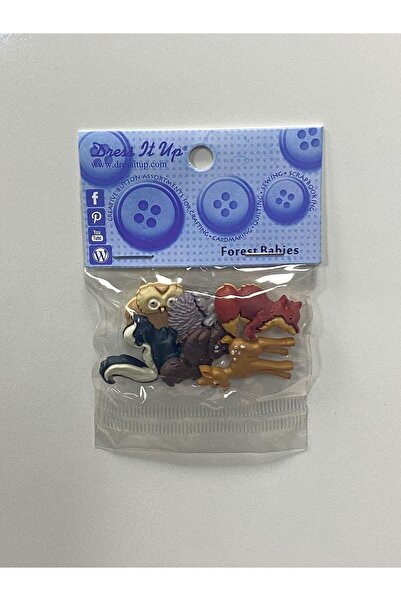 balım hobi evi أزرار ملحقة بأشكال حيوانات صغيرة 6 قطع في العبوة