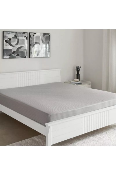 Home Box Hamilton Satin Stripe Super King Fitted Sheet - 200x200+36 cm