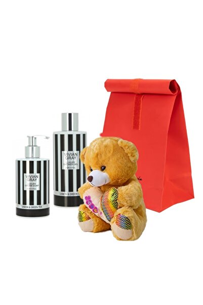 Vivian Gray Set Teddaroma cu ursuleț de pluș, săpun lichid, 250 ml și gel de ...