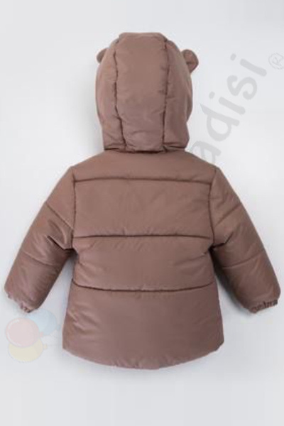 Ofislot Waterproof Fur Inside Plush Zipper Thick Hooded Inflatable Snow Winter Baby Boy Coats Children Coat