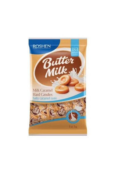 OEM Bomboane cu lapte si caramel sarat Roshen Butter Milk, punga 1 kg