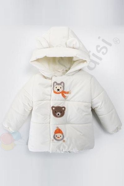 Ofislot Waterproof Fur Inside Plush Zipper Thick Hooded Inflatable Snow Winter Baby Boy Coats Children Coat