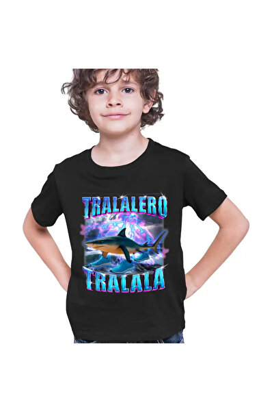 OEM Tricou Copii Baieti Brainrot Shark Tralalero Tralala