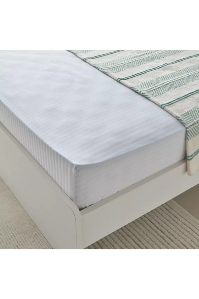Home Box Hamilton Satin Stripe Olympic Queen Fitted Sheet - 160x200+36 cm