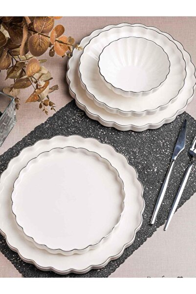 ROSSEV Yemek Takımı Royal Charme Silver 24 Parça 6 Kişilik