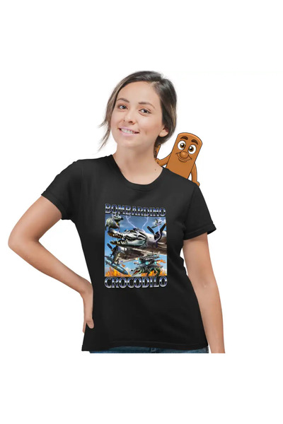 OEM Women's T-shirt Brainrot Bombardino Nuclear Crocodile