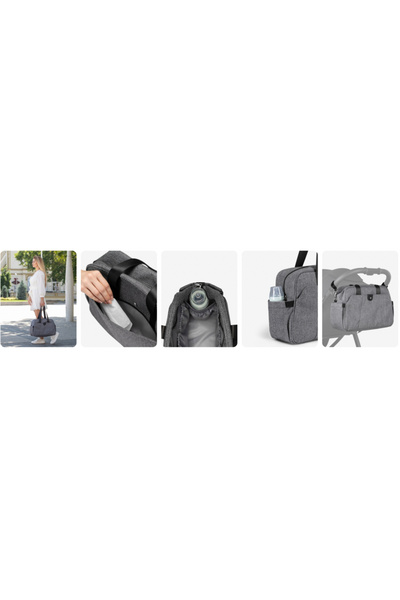 Kikka Boo KikkaBoo Chelsea 2025 Beige Stroller Bag with Elastic Side Pockets, 2 Compartments
