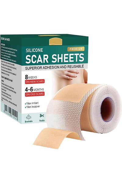 NECOMI Silicone Scar Sheet (1.6'' x 60'' Roll - 1.5M), Professional Silicone Scar Tape